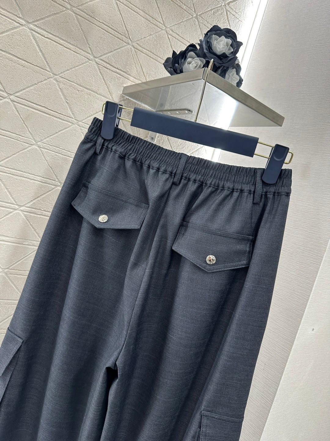Cargo Wide-Leg Straight-Leg Pants