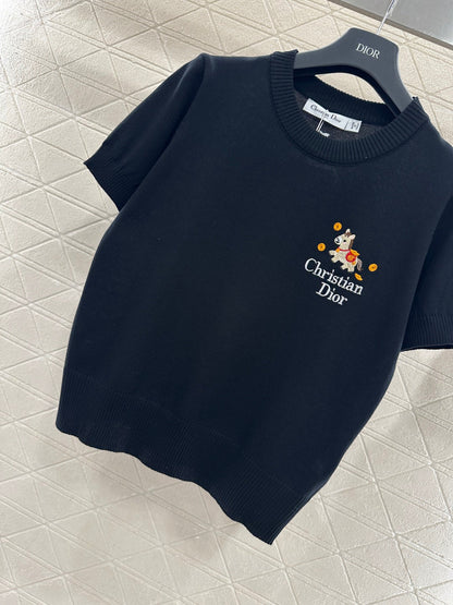 Knitted Short-Sleeve T-Shirt