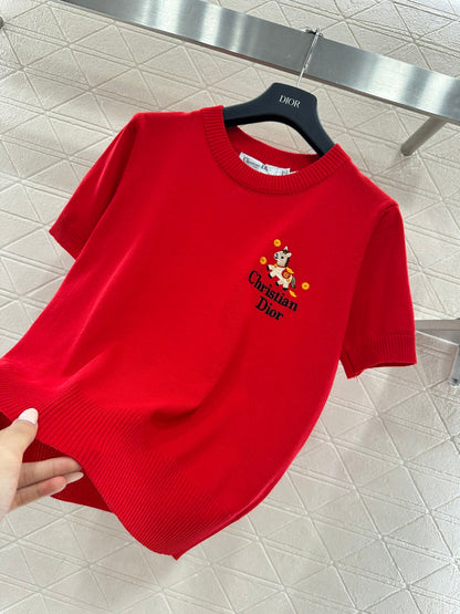 Knitted Short-Sleeve T-Shirt
