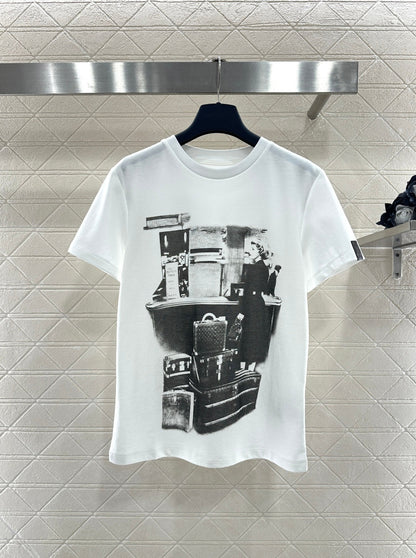 Printed Portrait T-shirt with Bags