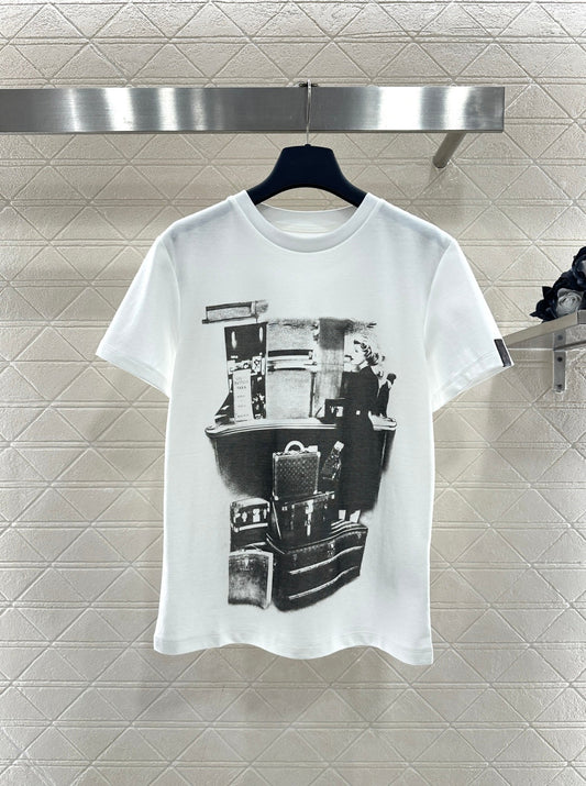 Printed Portrait T-shirt with Bags
