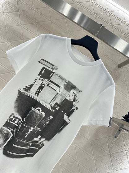 Printed Portrait T-shirt with Bags