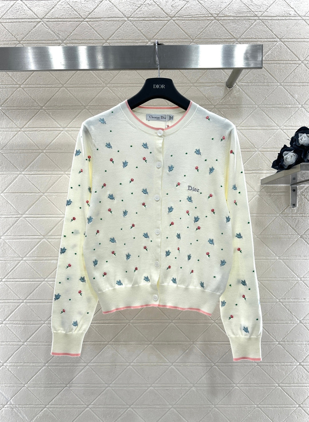 Embroidered Floral Cardigan