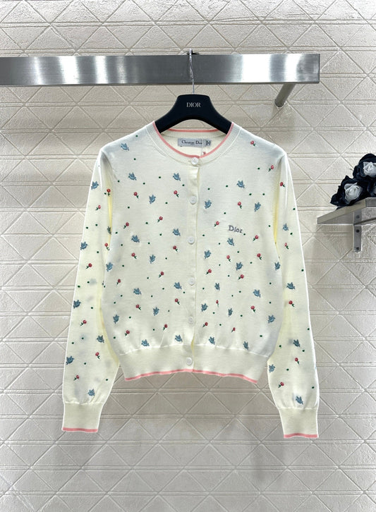 Embroidered Floral Cardigan