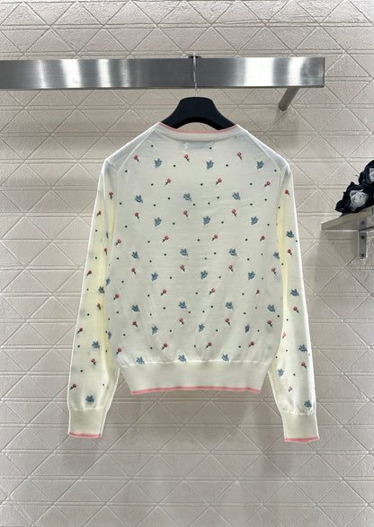 Embroidered Floral Cardigan