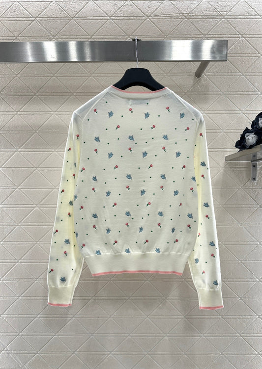 Embroidered Floral Cardigan