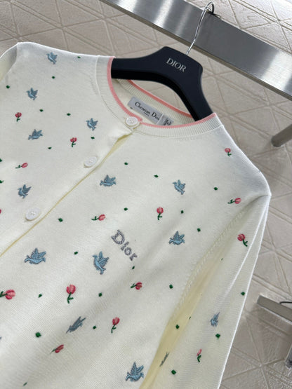 Embroidered Floral Cardigan