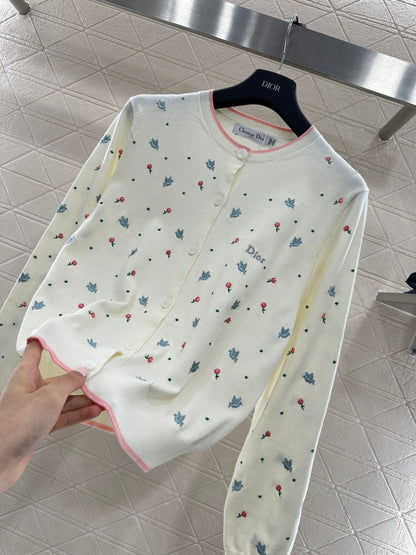 Embroidered Floral Cardigan