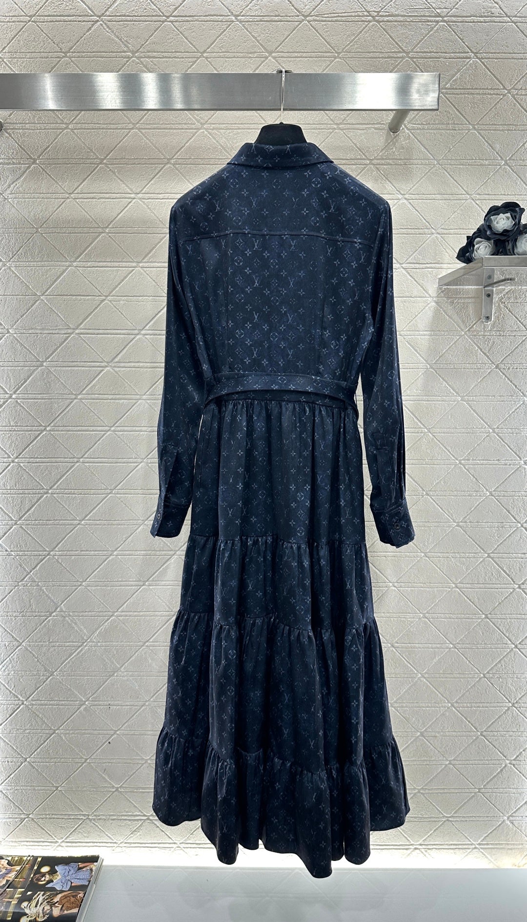 Printed Belted Shirt Dress