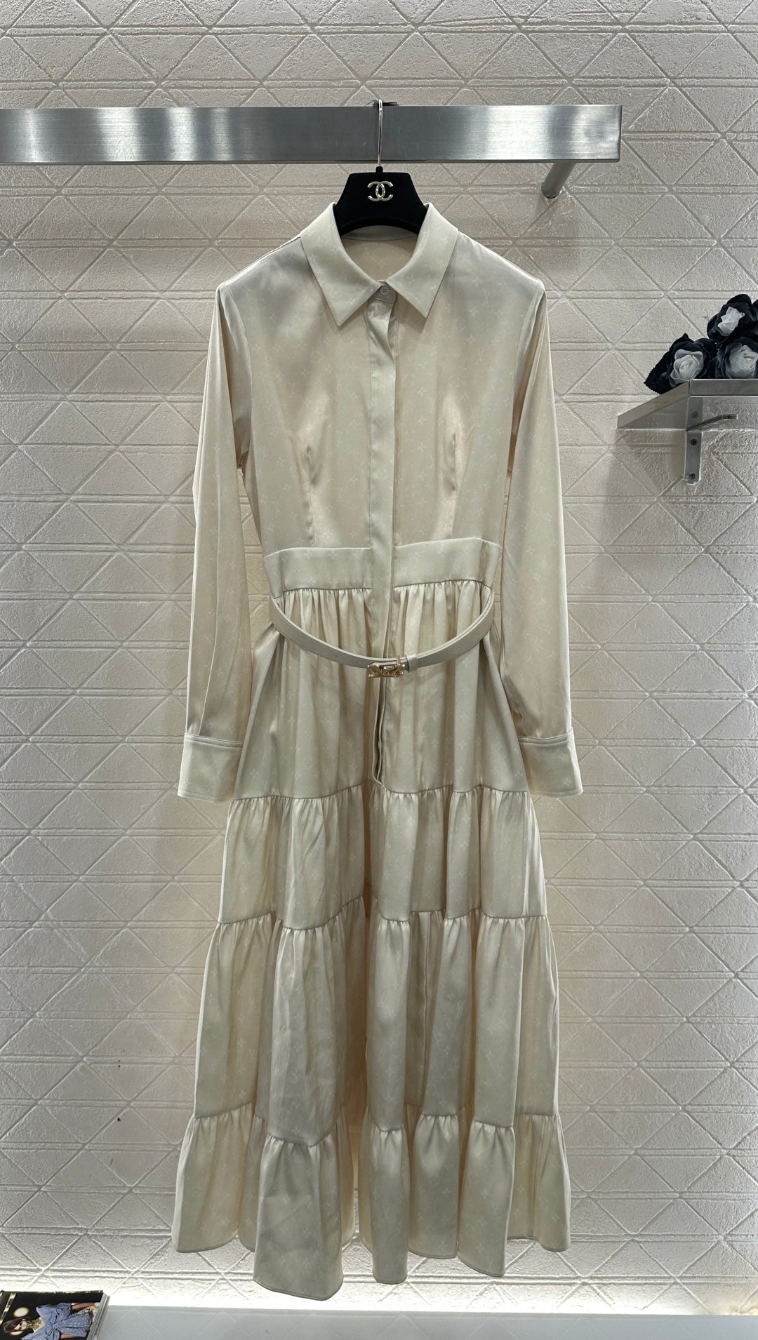 Printed Belted Shirt Dress