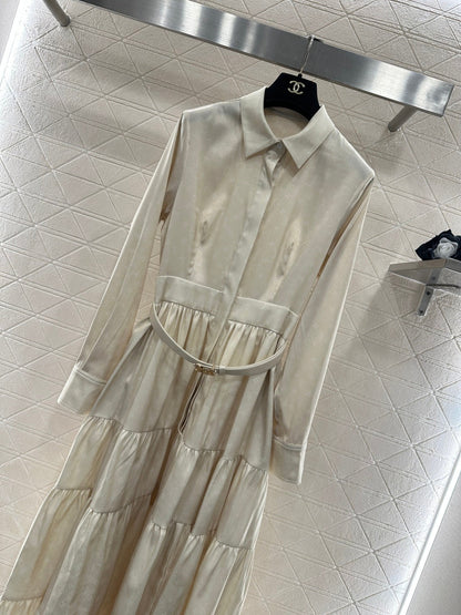 Printed Belted Shirt Dress
