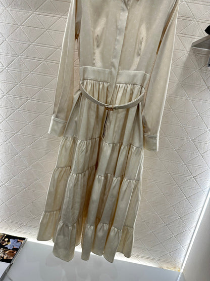 Printed Belted Shirt Dress