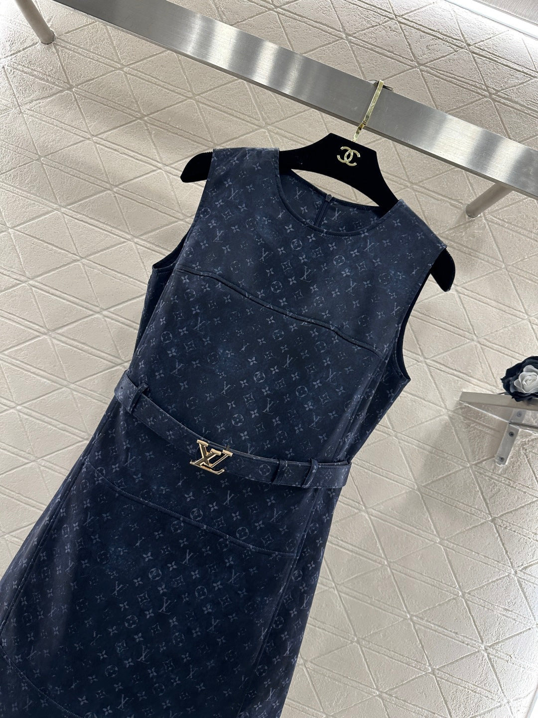 Printed Belt Vest Dress