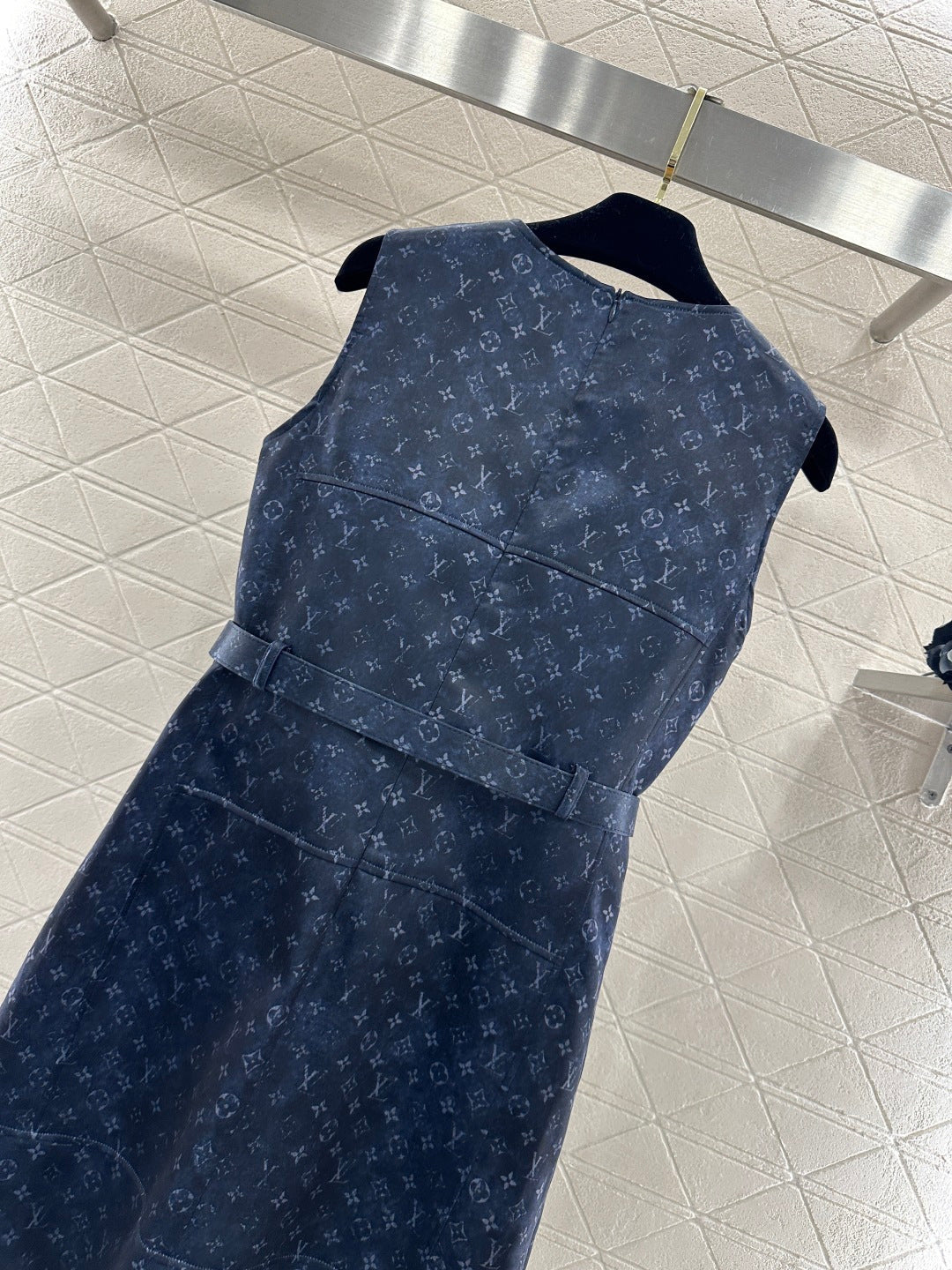 Printed Belt Vest Dress