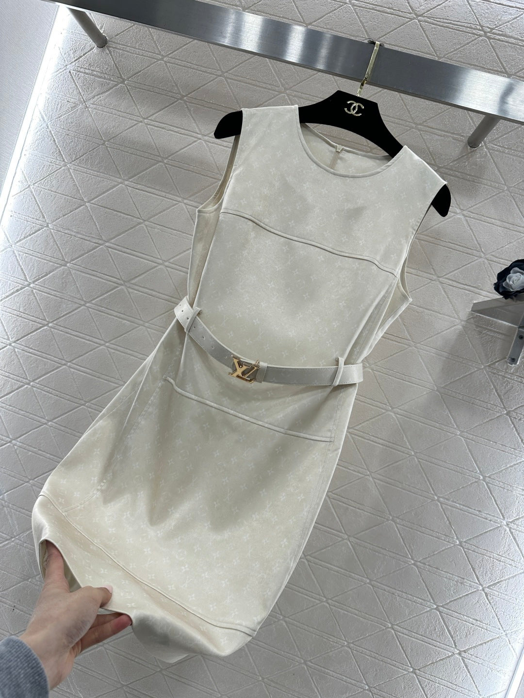 Printed Belt Vest Dress