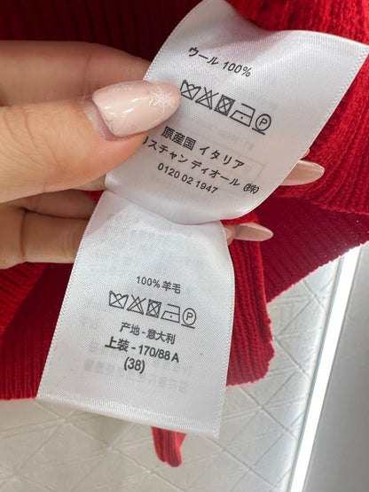 Openwork Letter Knit Cardigan