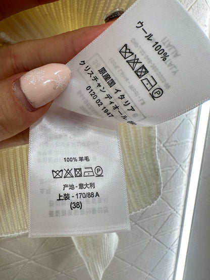 Openwork Letter Knit Cardigan