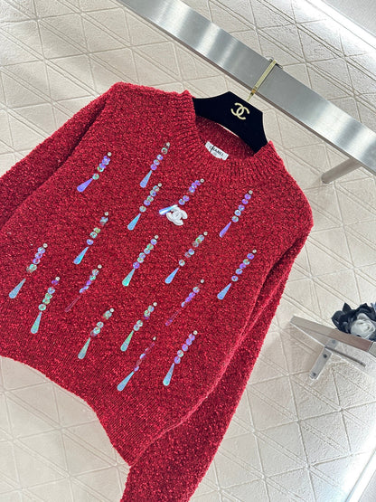 Sequined Pullover Sweater