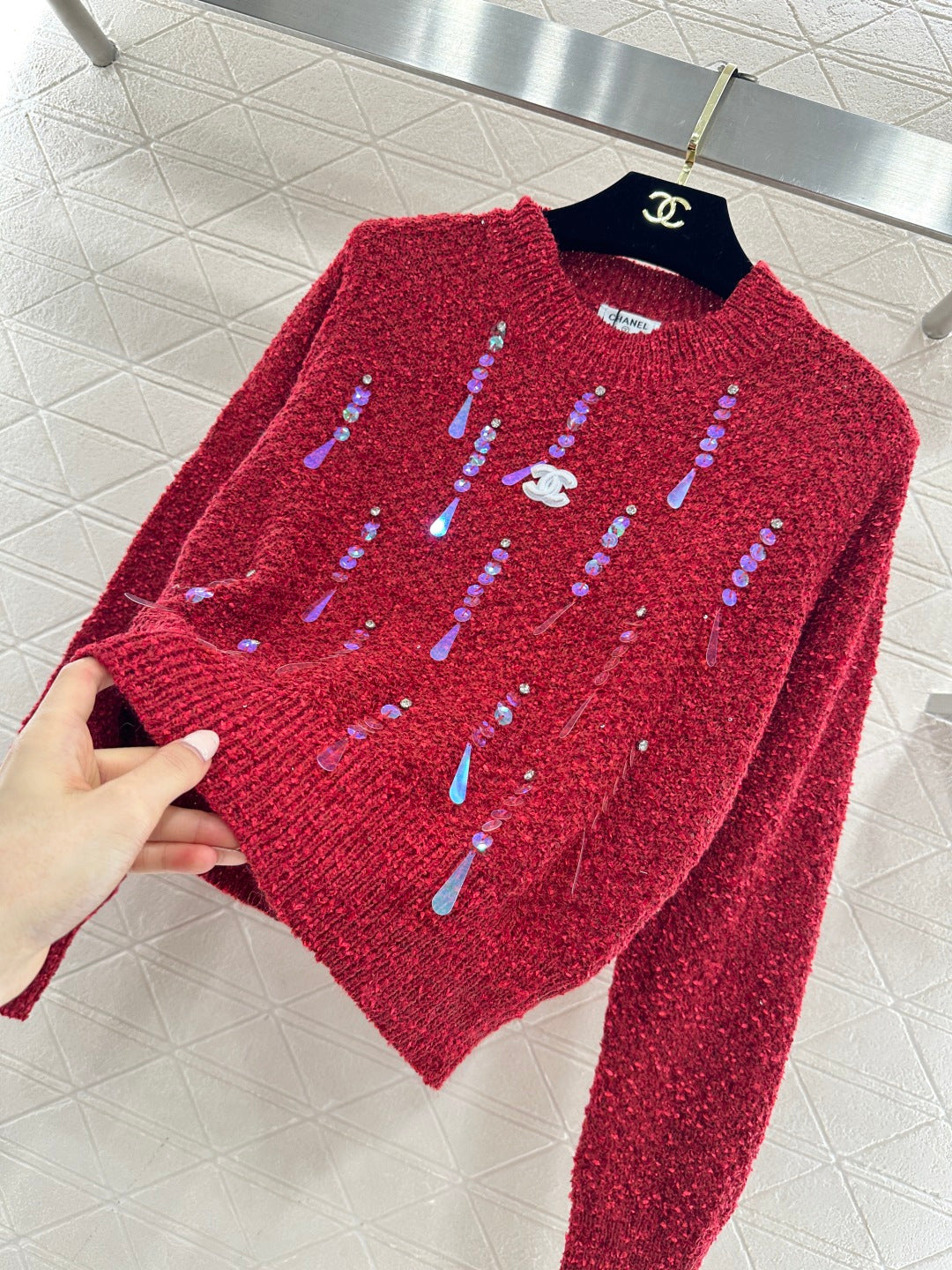 Sequined Pullover Sweater