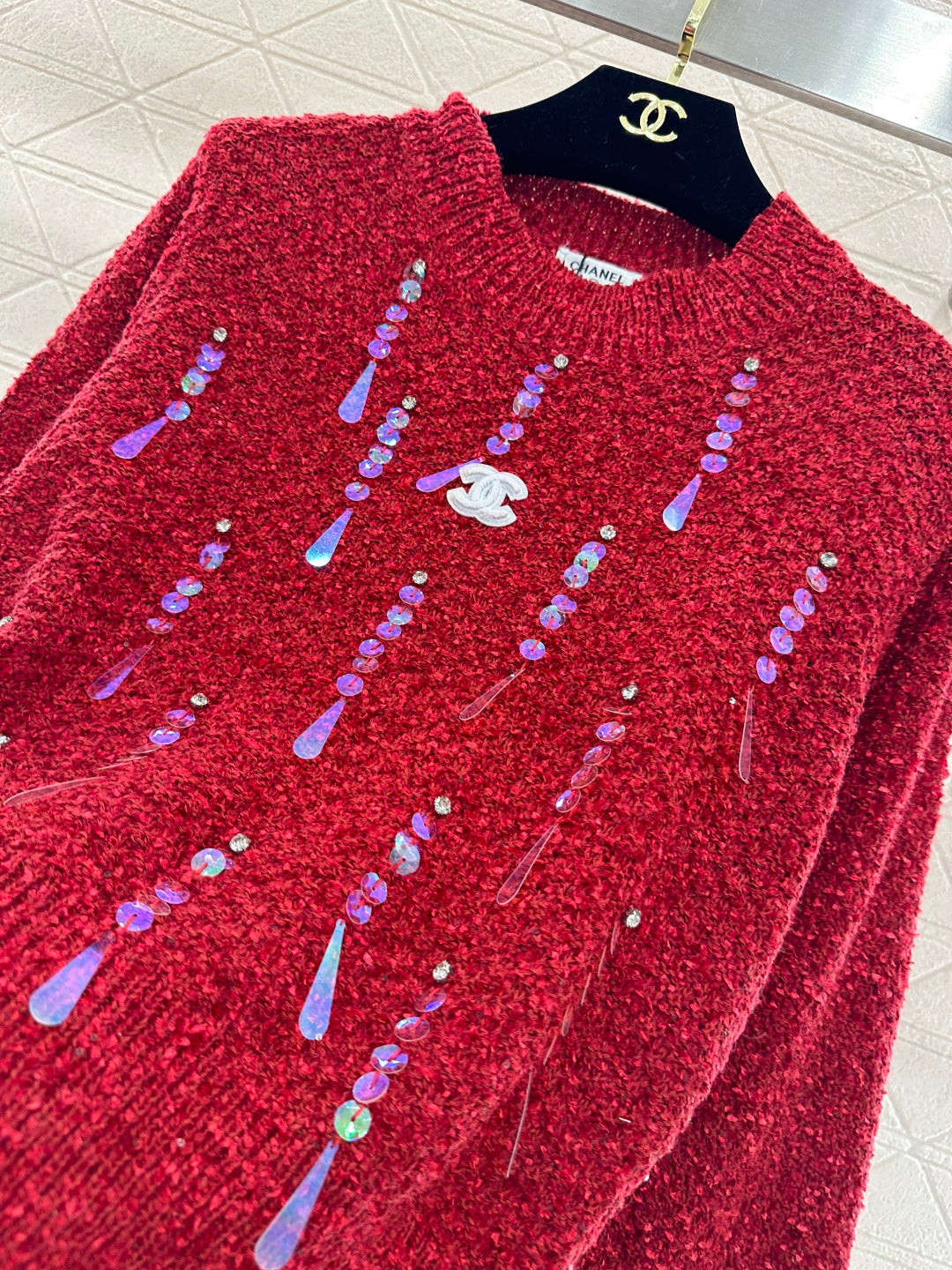 Sequined Pullover Sweater