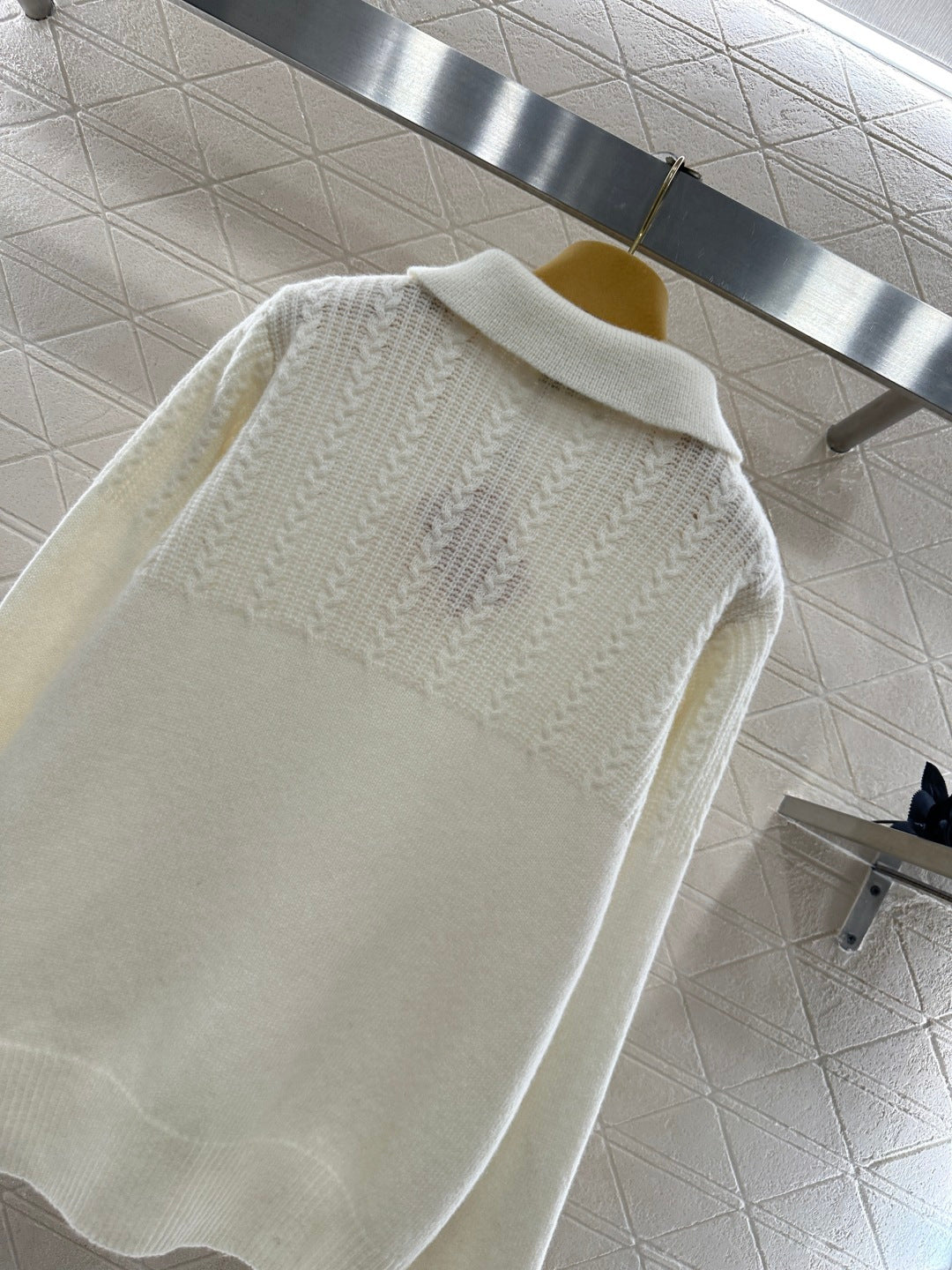 Cable-knit Sweater with Collar