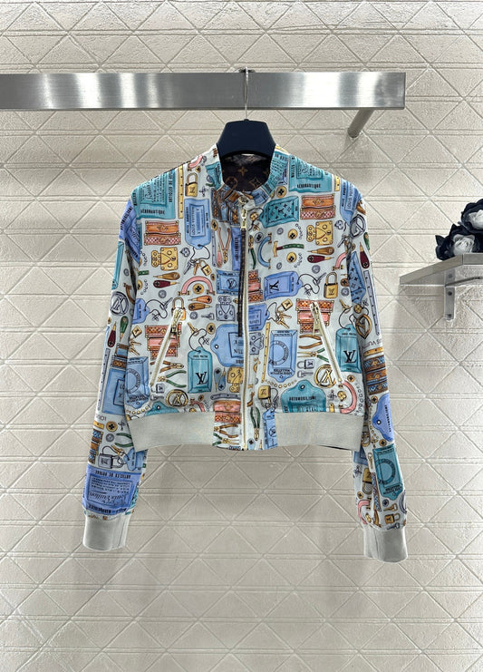 Reversible Printed Zip-Up Jacket