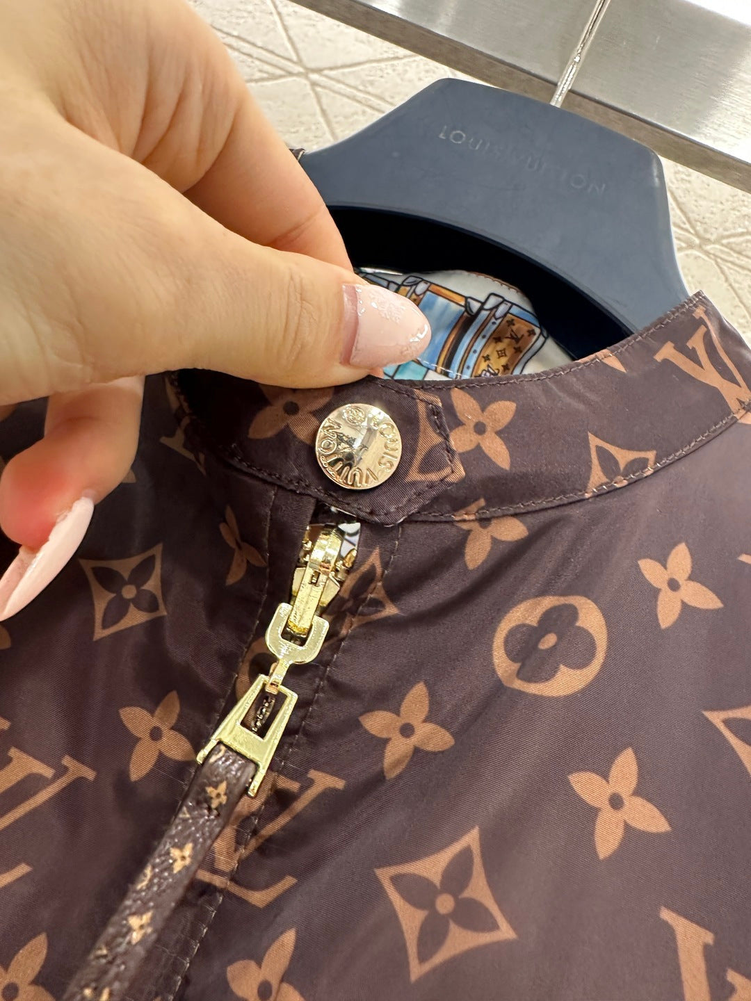 Reversible Printed Zip-Up Jacket