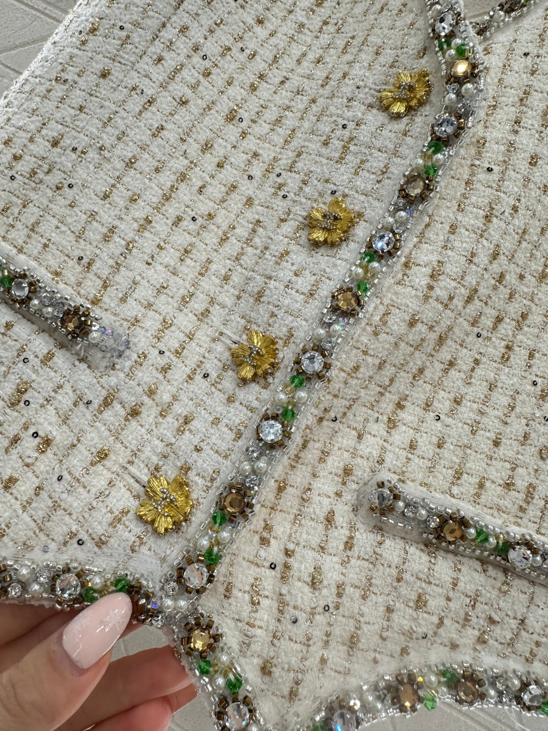 Rhinestone Halter Vest