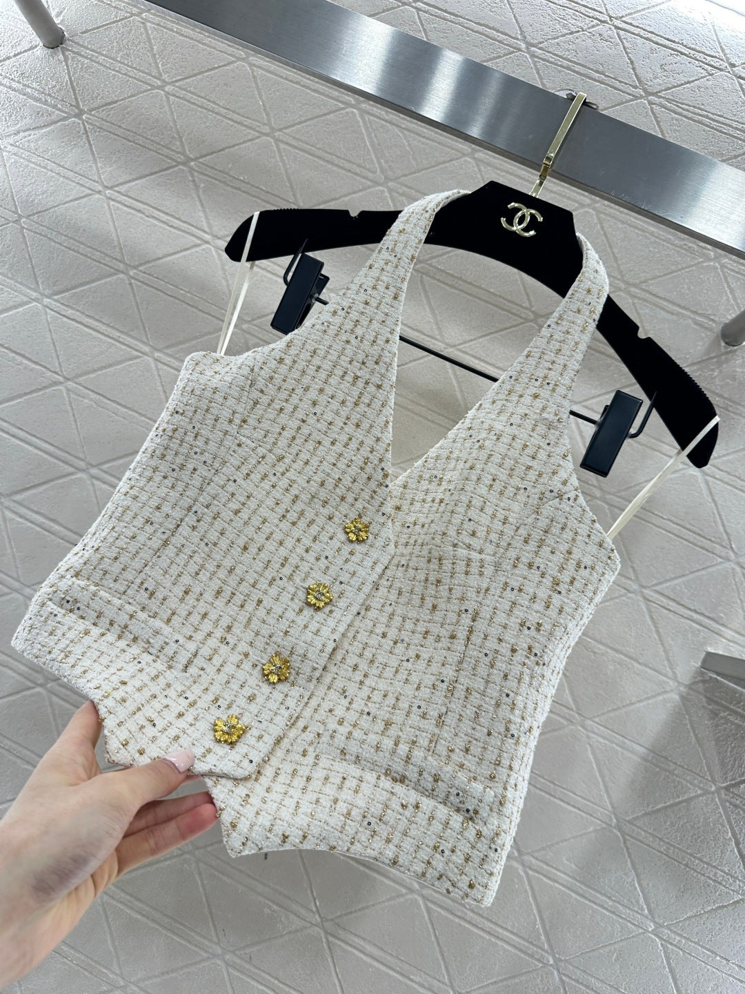 Woven Halter Vest