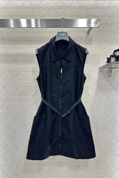 Located Vest Dress with Belt