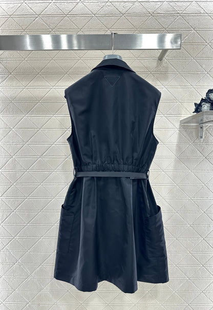 Located Vest Dress with Belt