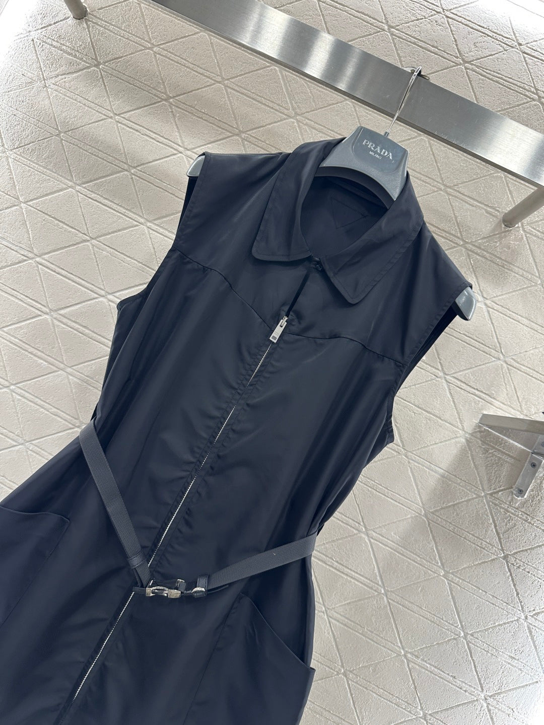 Located Vest Dress with Belt