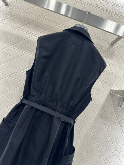Located Vest Dress with Belt