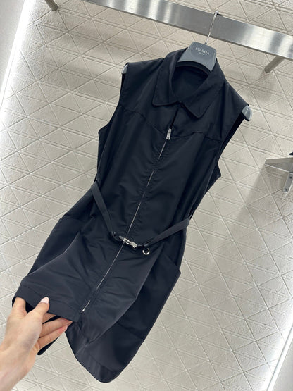 Located Vest Dress with Belt