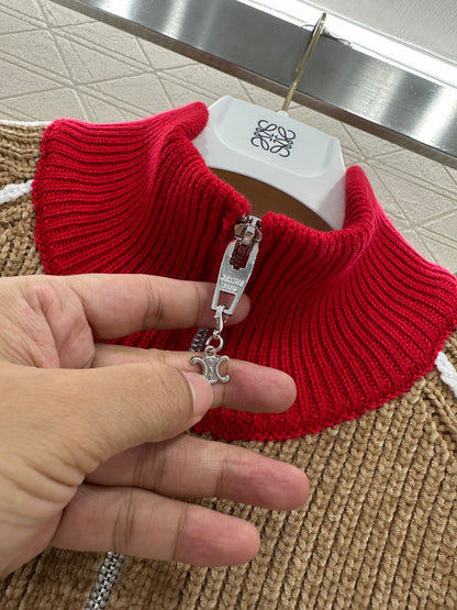 Color-Blocked Stand Collar Jacket