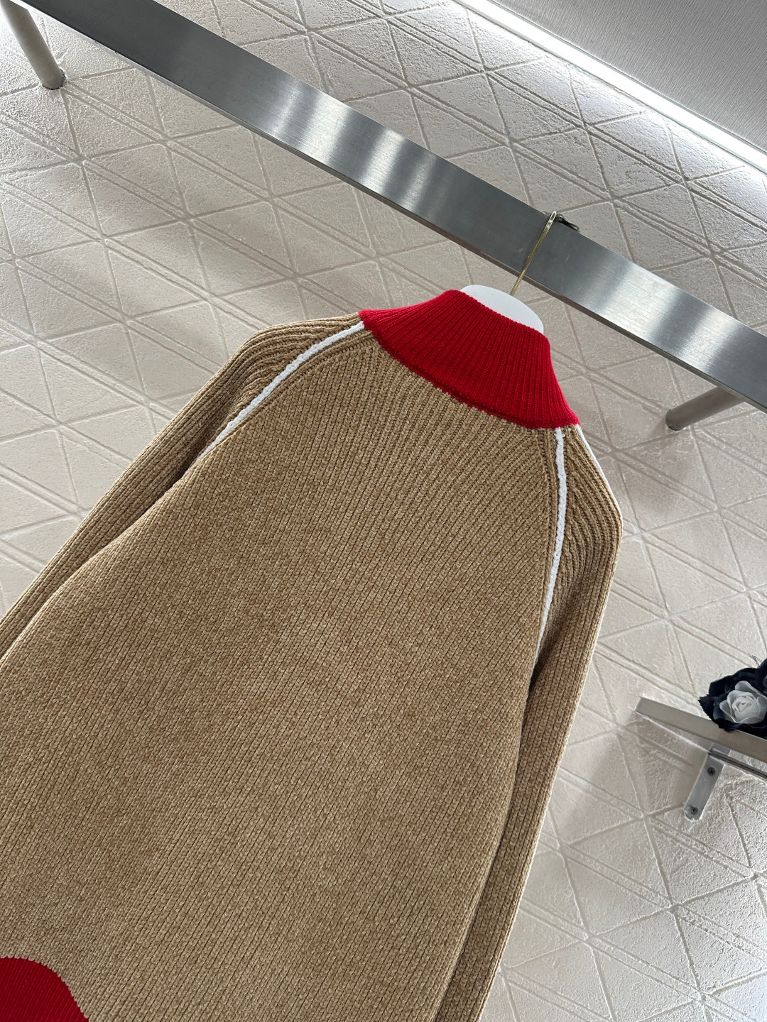 Color-Blocked Stand Collar Jacket