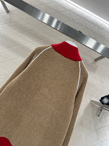Color-Blocked Stand Collar Jacket