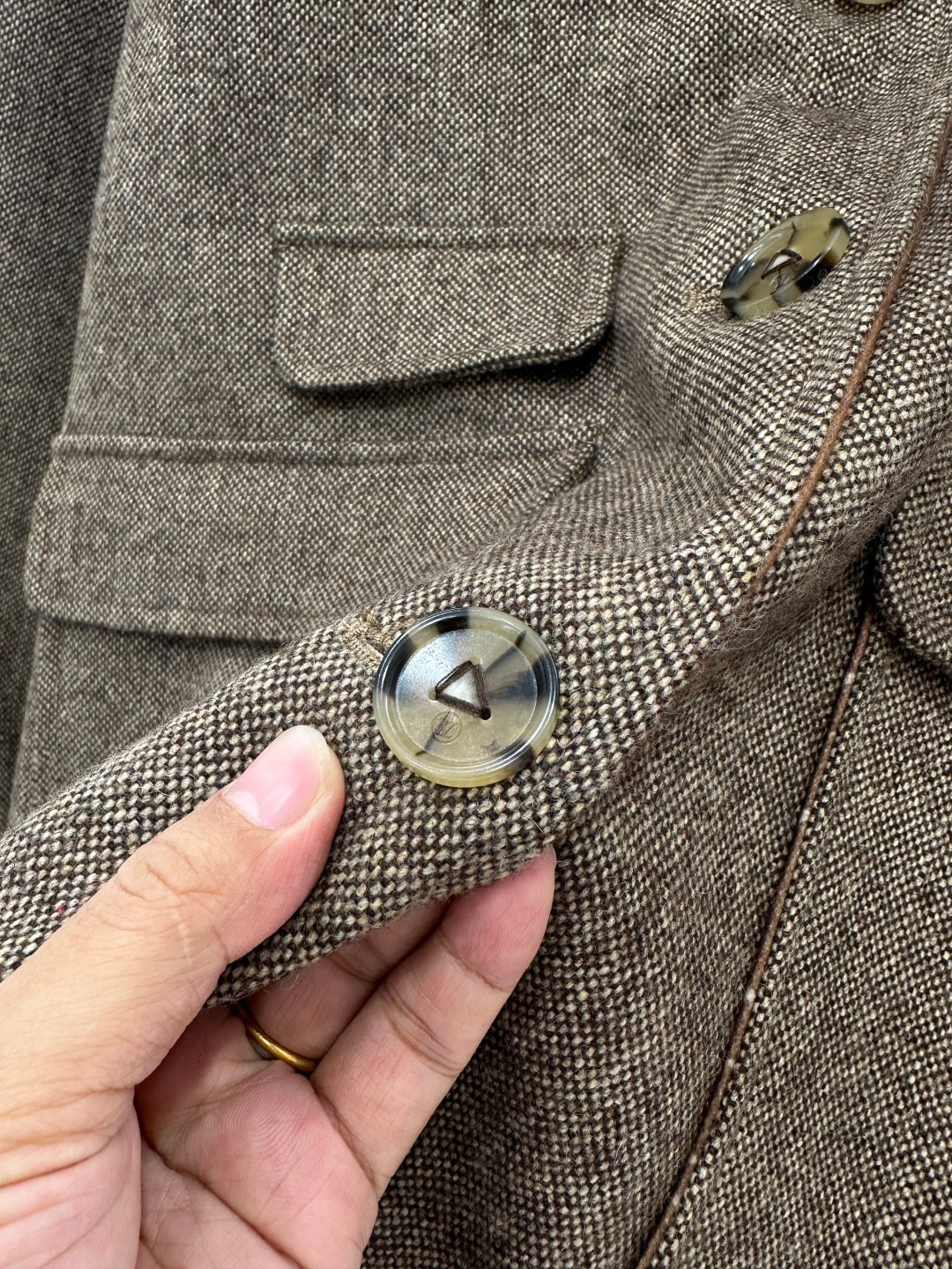 Color-blocked Lapel Coat