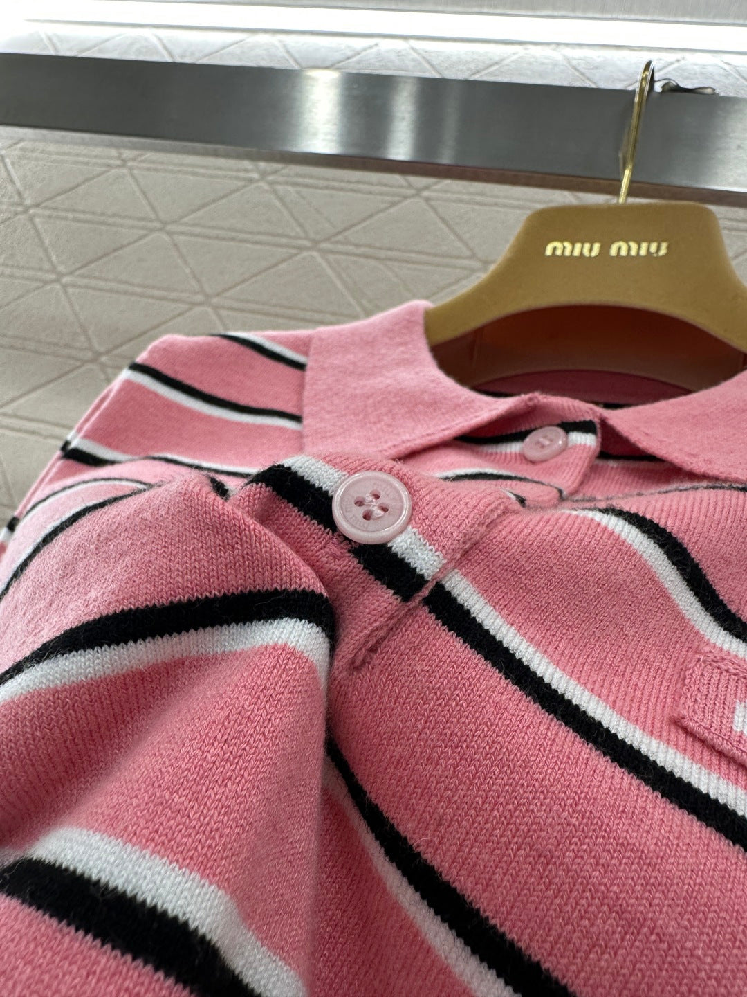 Striped Collared Short-Sleeve T-Shirt
