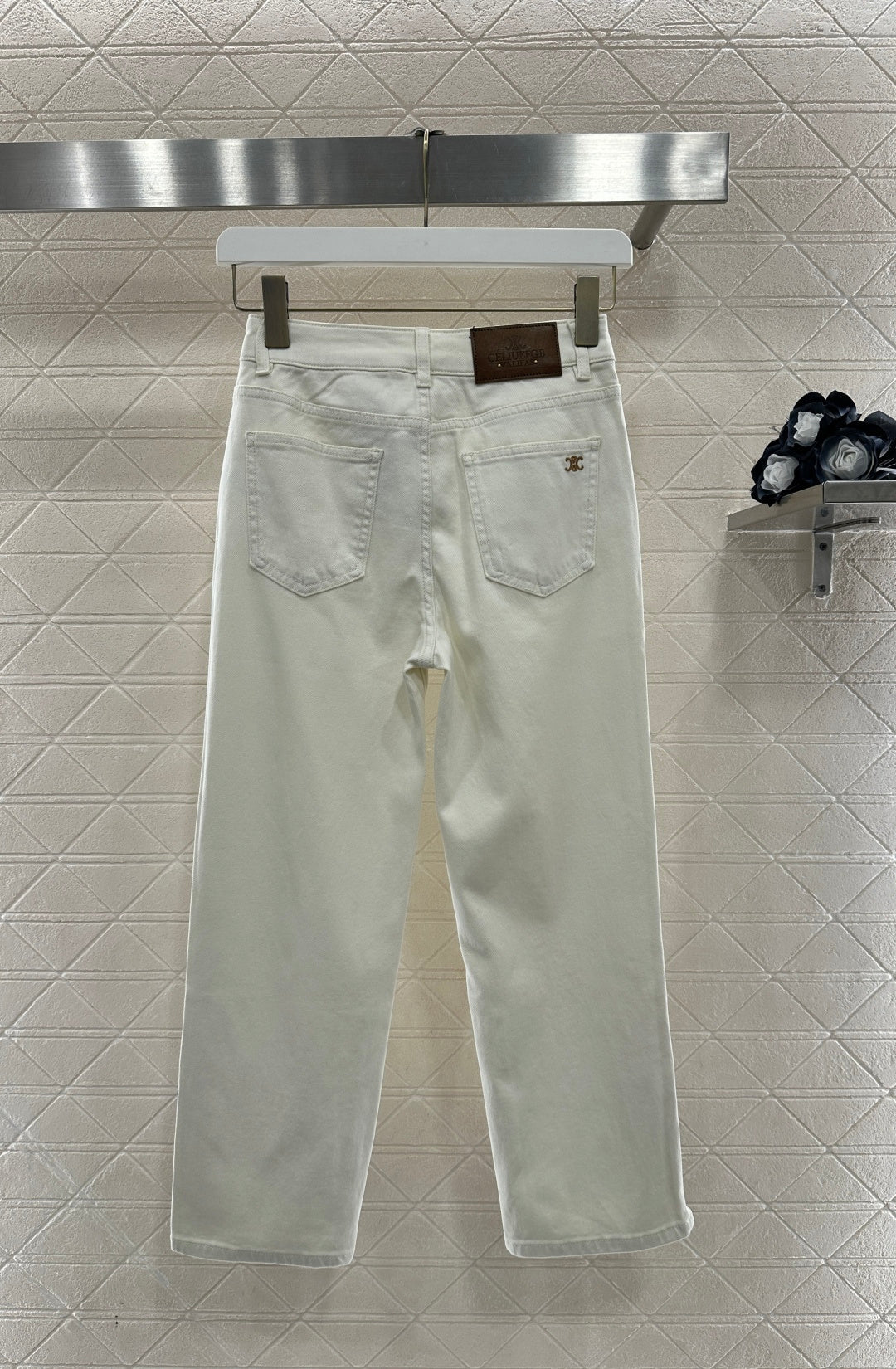 Denim Pencil Cropped Pants