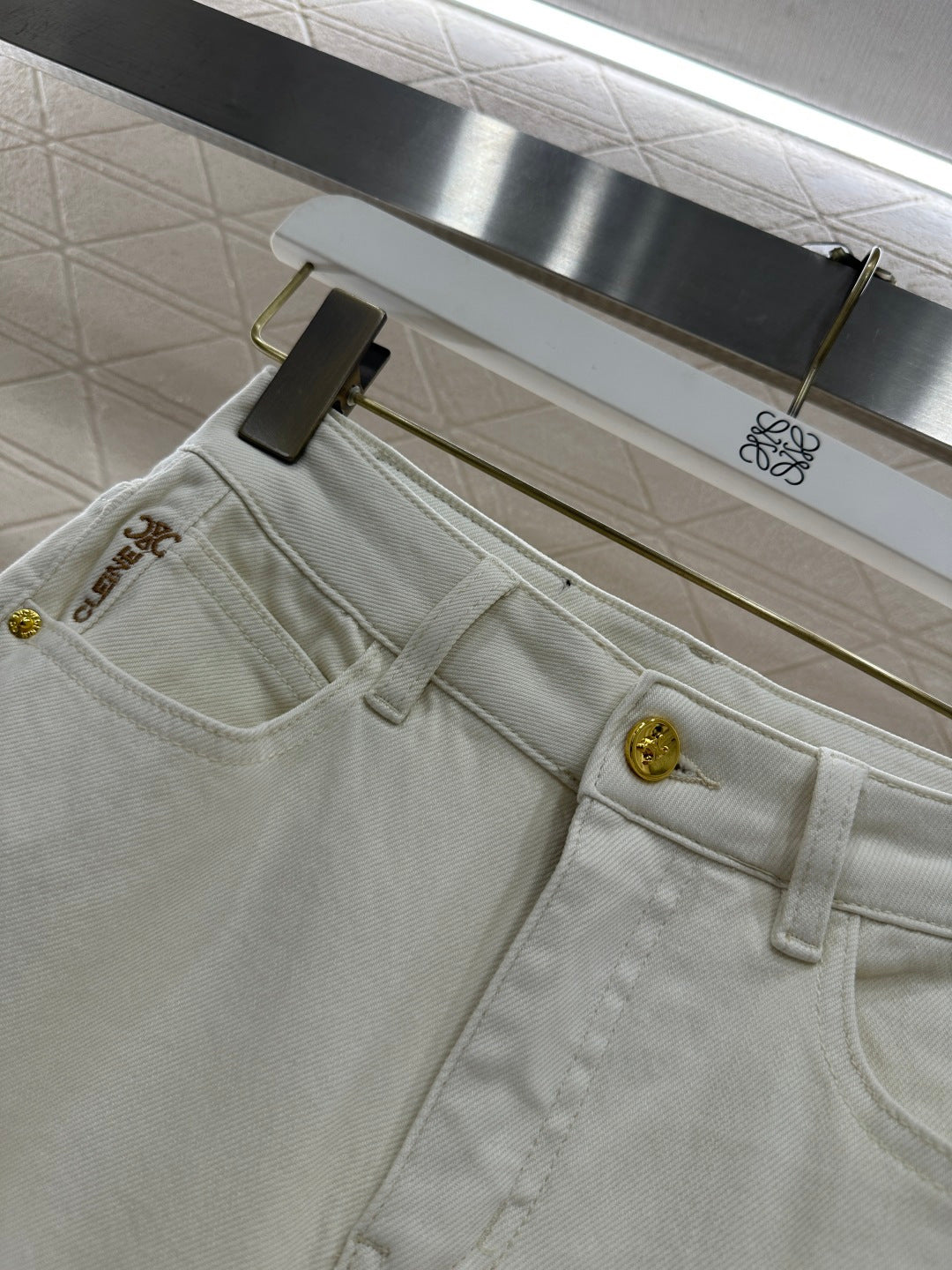 Denim Pencil Cropped Pants