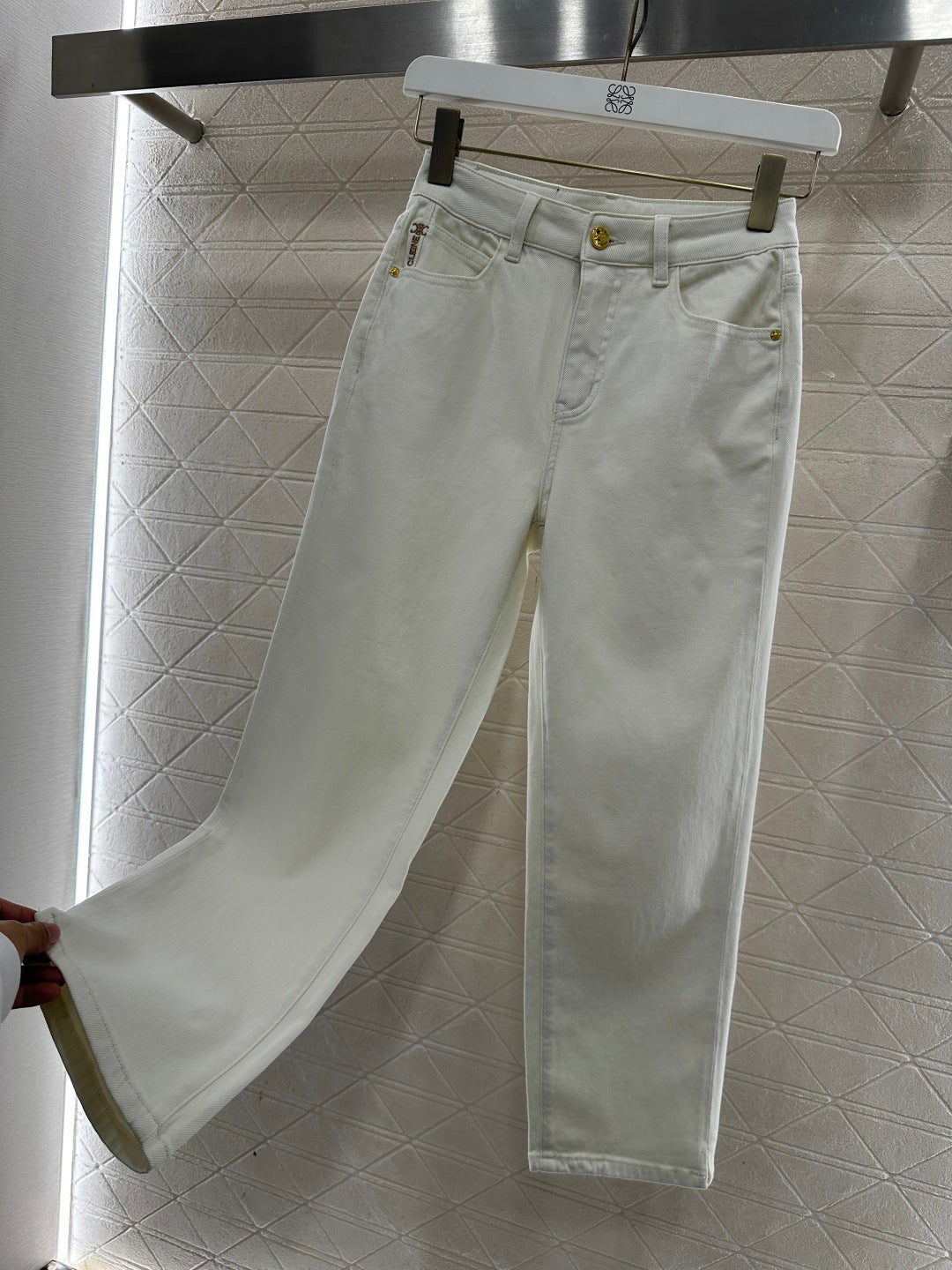 Denim Pencil Cropped Pants