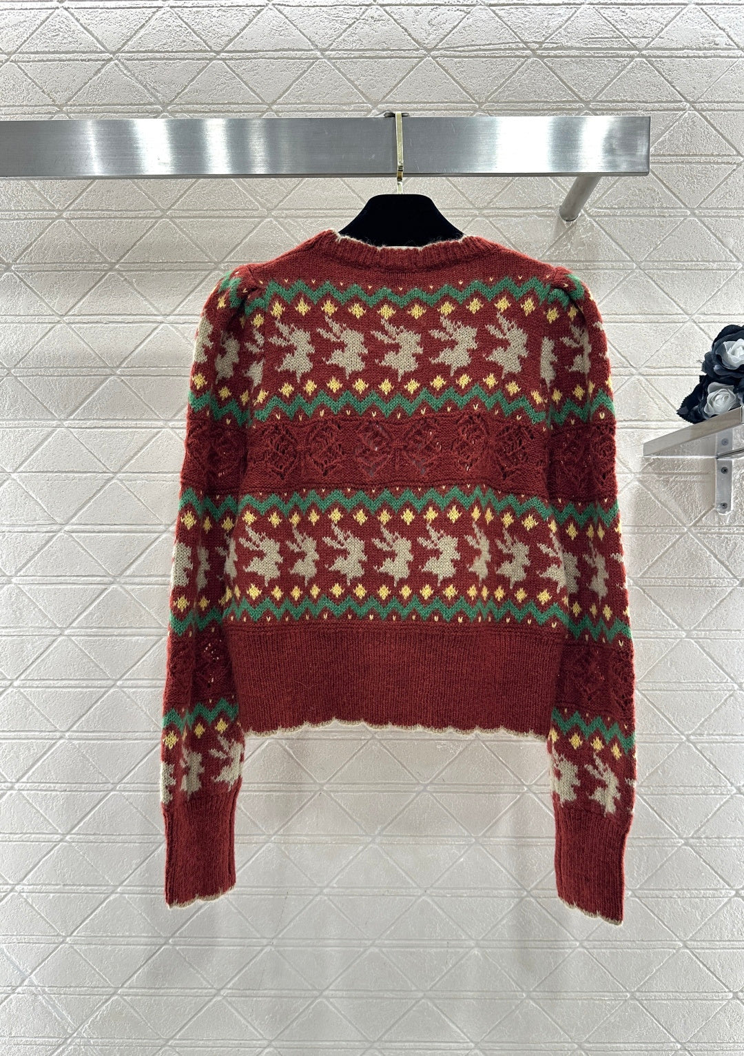 Striped Jacquard Knit Cardigan