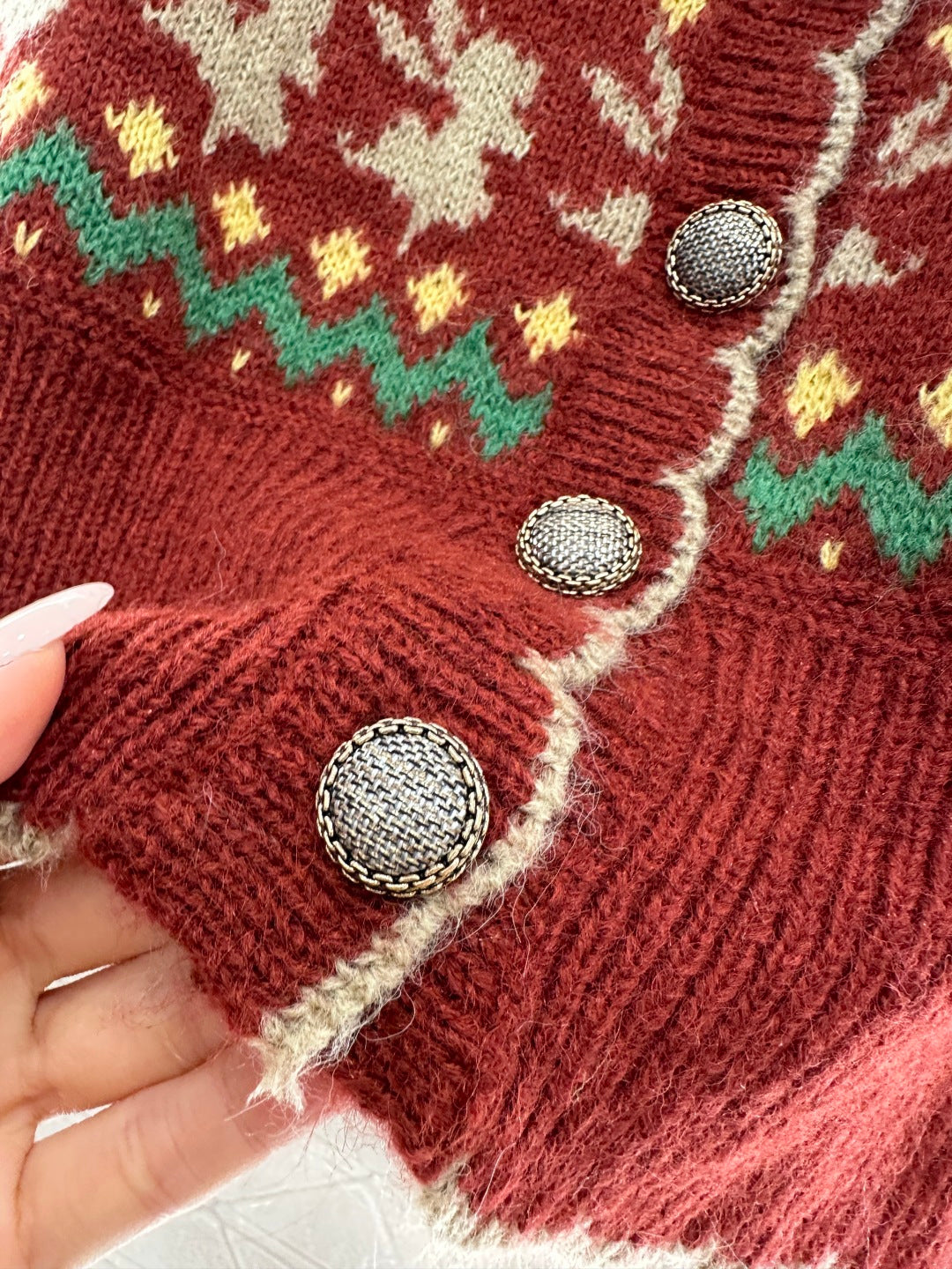Striped Jacquard Knit Cardigan