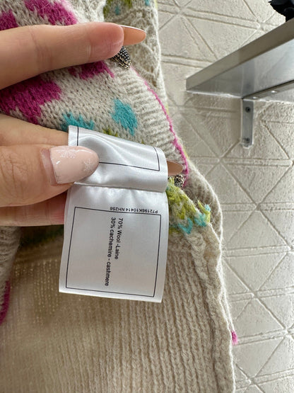 Striped Jacquard Knit Cardigan