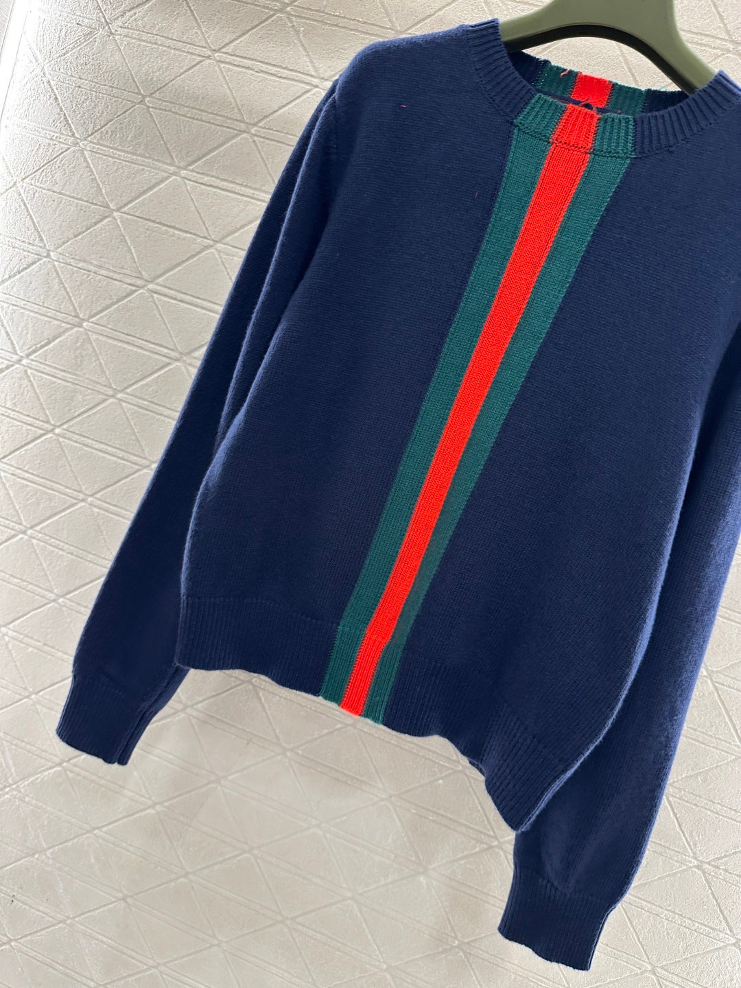 Vertical Striped Ribbon Sweater