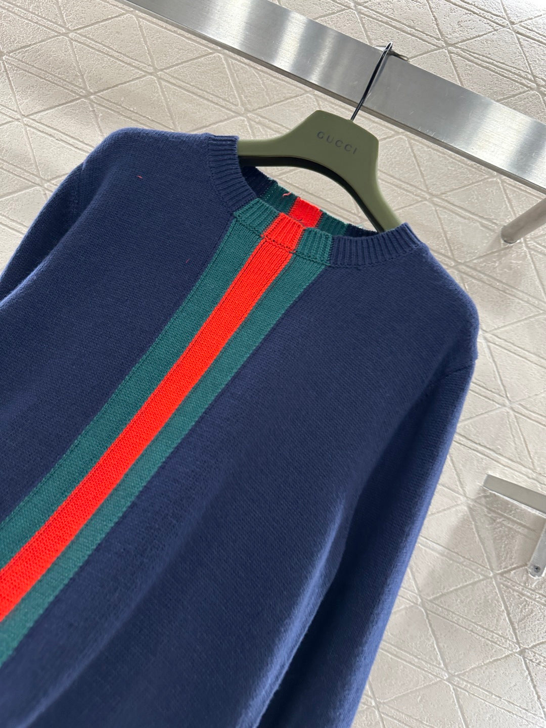 Vertical Striped Ribbon Sweater