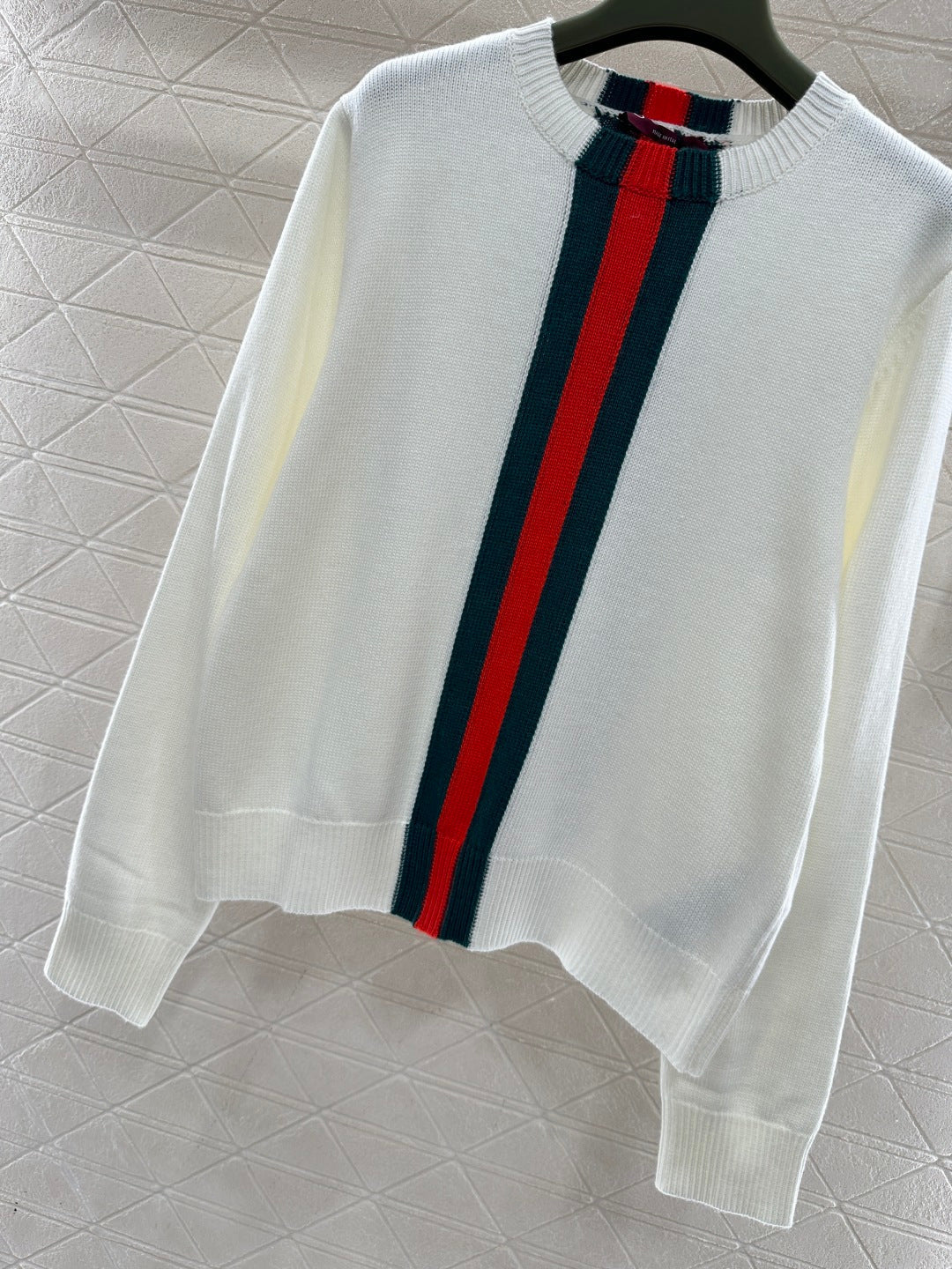 Vertical Striped Ribbon Sweater