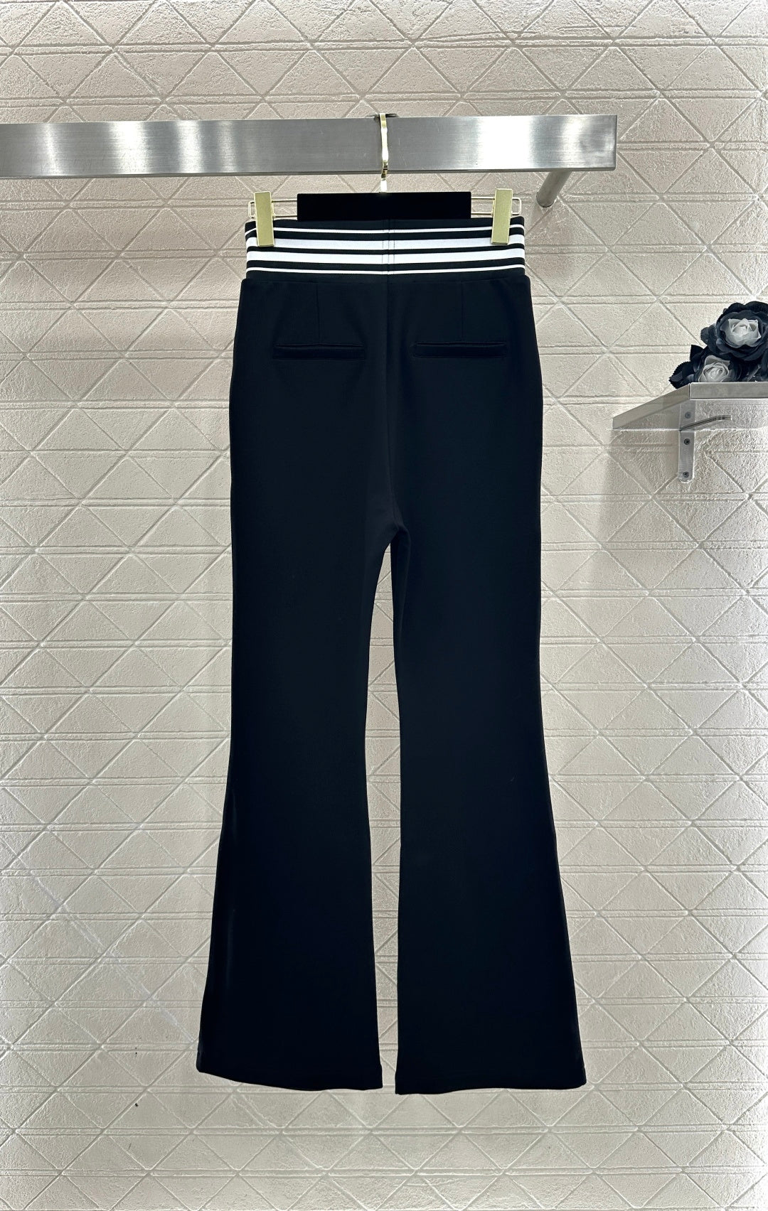 Flare Webbing Zipper Pants