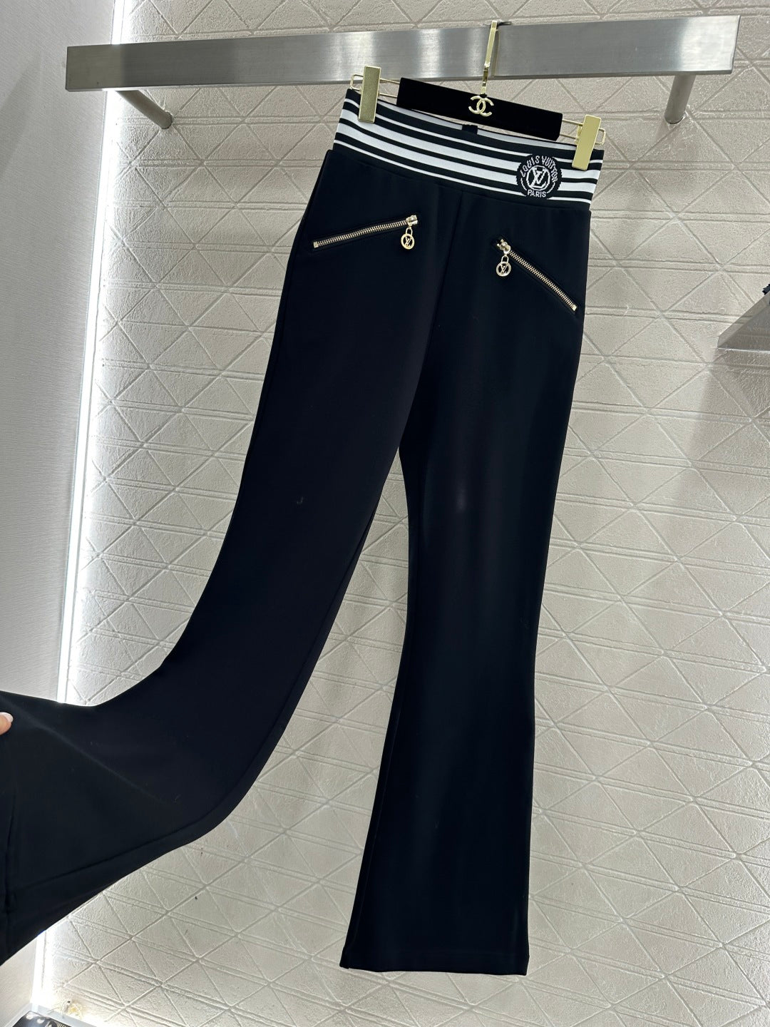 Flare Webbing Zipper Pants